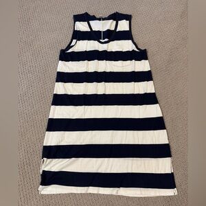 J. Crew Striped Navy & White Striped Dress